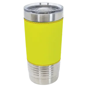 Silver 20 oz. tumbler with softball wrap