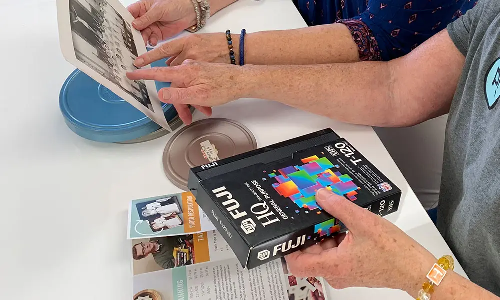 Handling legacy photo and video media including negatives, discs, and archival storage materials