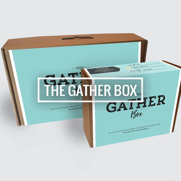 Archival storage box system for organizing and protecting printed photos and media