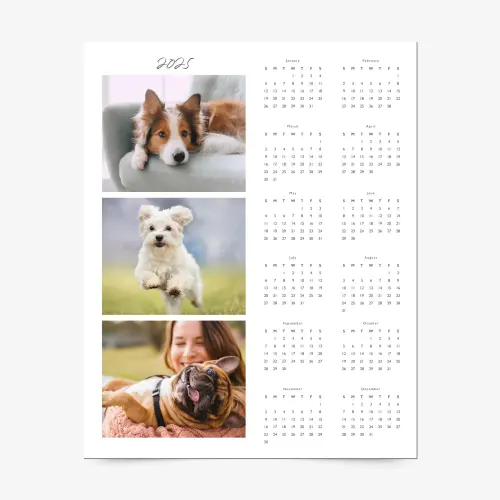 Photo magnet calendar for home