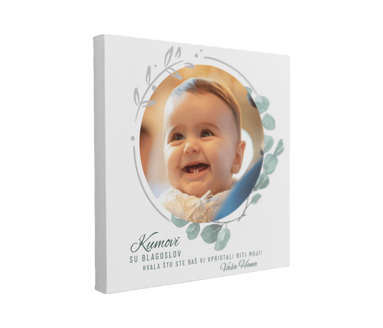 slika na platnu kao poklon i zahvala za kumove