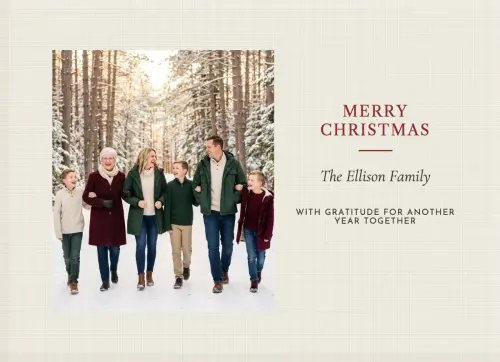 Quiet Linen holiday card