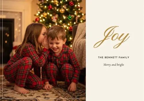 Joyful holiday card