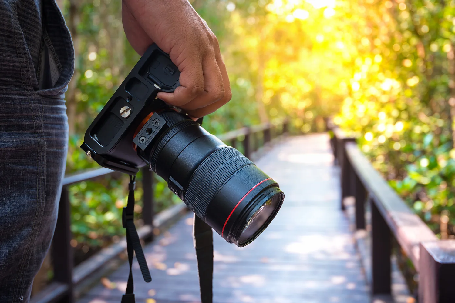 photography carrying used camera equipment