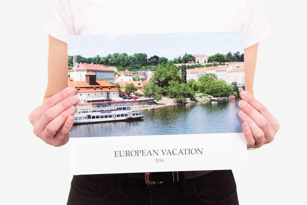 Custom image wrapped photo book