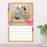 Photo calendar with watercolor designs