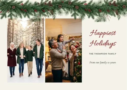 Evergreen Boughs holiday card
