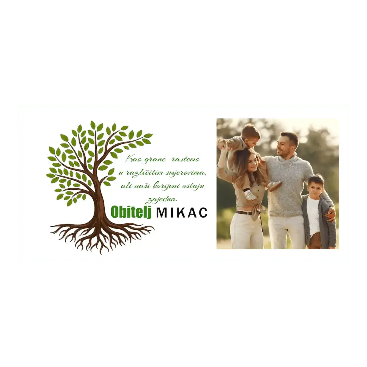 Personalizirana obiteljska šalica s fotografijom i snažnom porukom o zajedništvu – uspomena koja čuva vaše korijene i najljepše obiteljske trenutke.