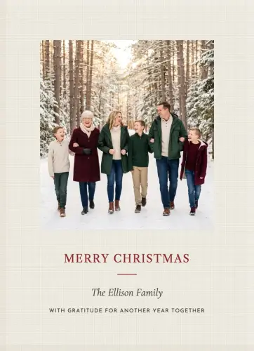 Quiet Linen holiday card