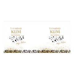 Elegantna šalica za kuma s personaliziranom porukom i zlatnim detaljima – poklon koji se pamti.