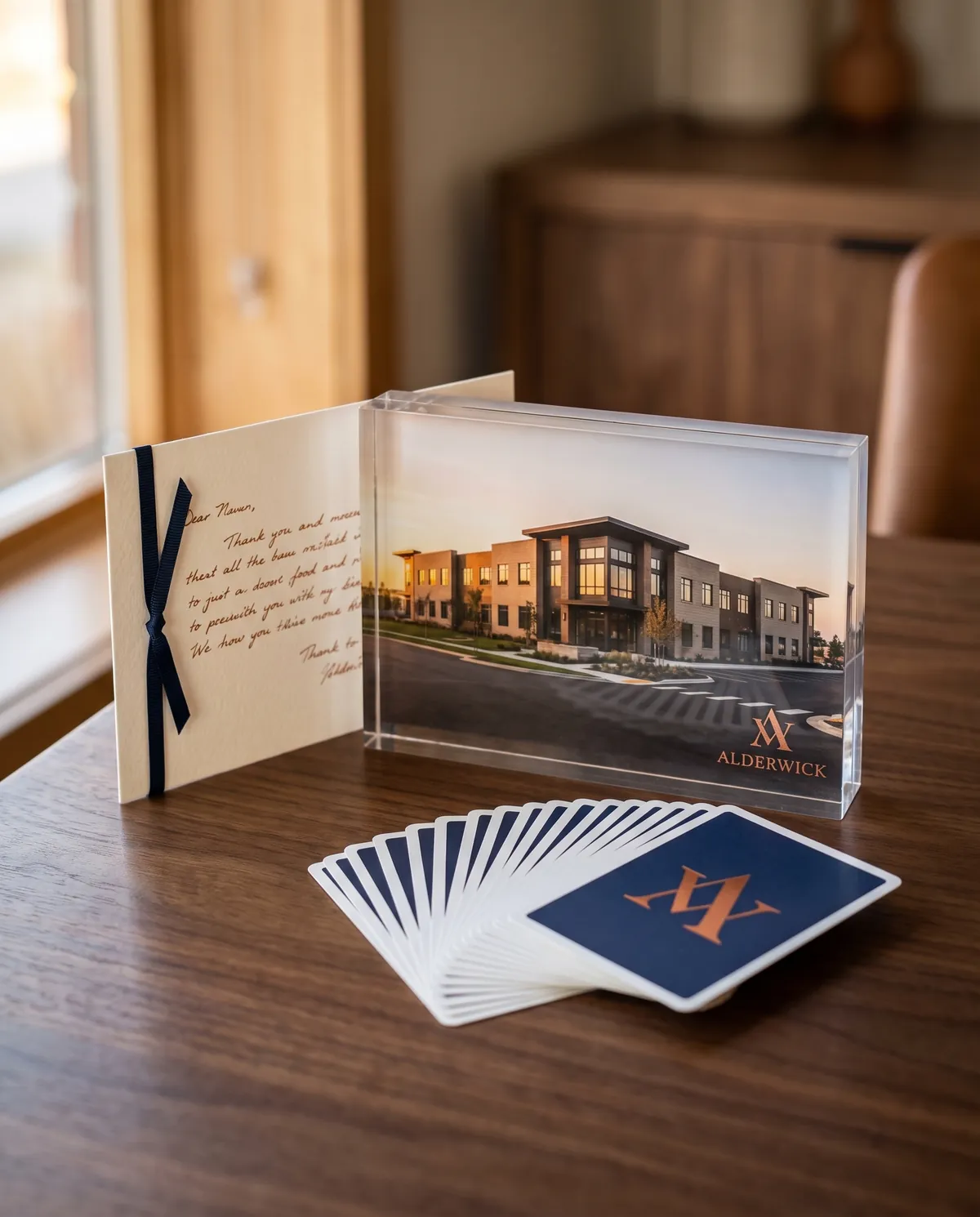 Free holiday gifts: an acrylic photo block and a custom playing card deck