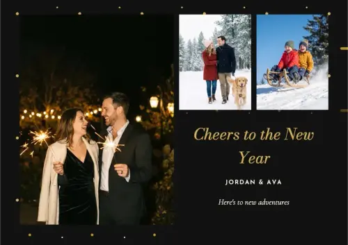 Midnight Cheers holiday card