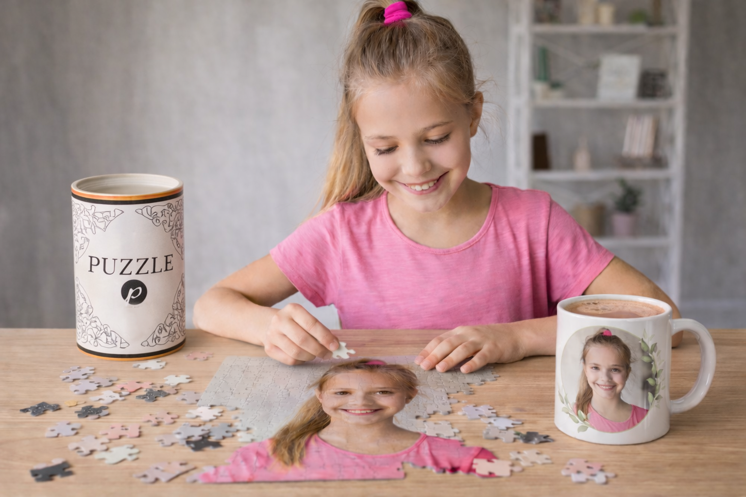 Poklon paket puzzle A4 i šalica