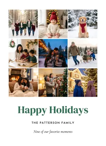 Nine Square holiday card
