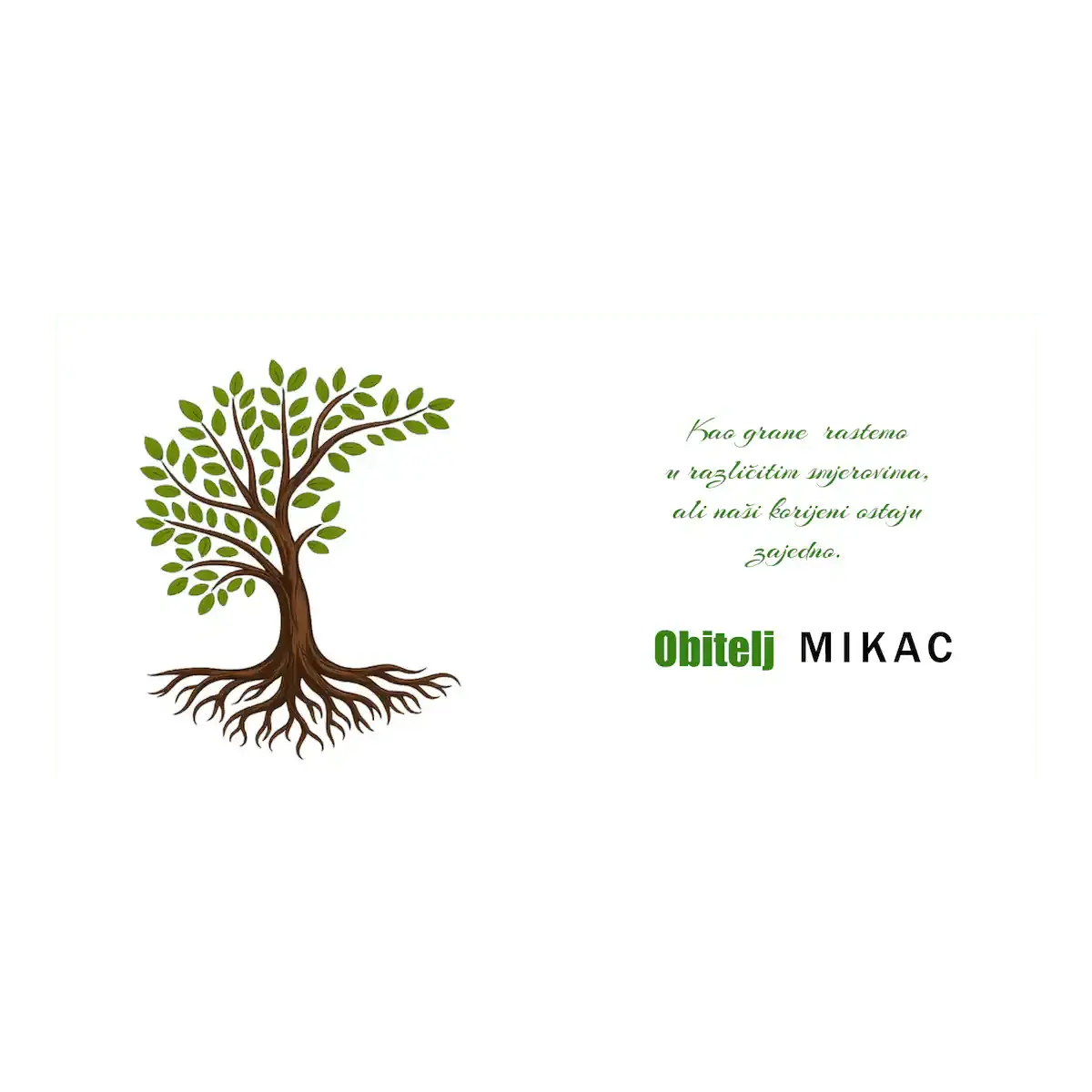 Šalica s porukom o obitelji i zajedničkim korijenima – lijepa uspomena koja podsjeća na ono najvažnije.