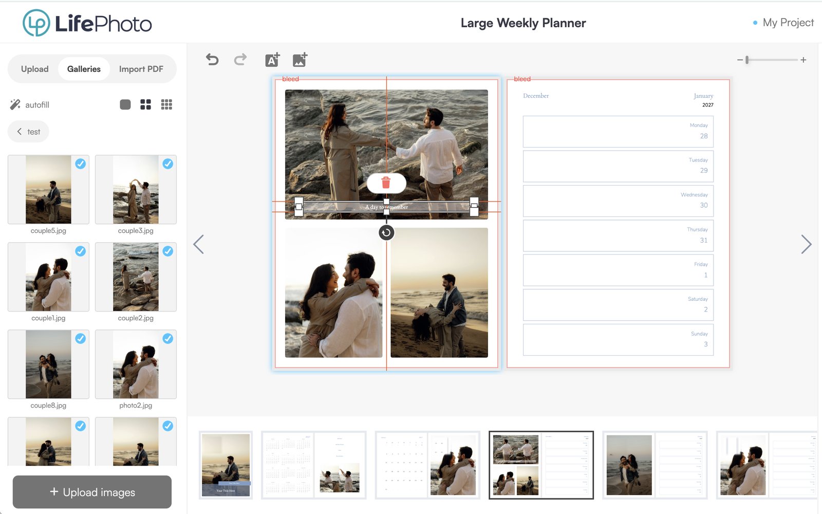 Designing a shared planner in the editor