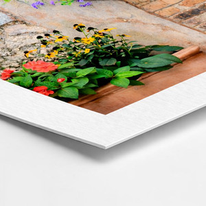 Your image is printed on Enhanced Matte Fine Art Paper. You won’t believe your eyes. The color images printed on this paper are incredible, but the Black and White prints are special.