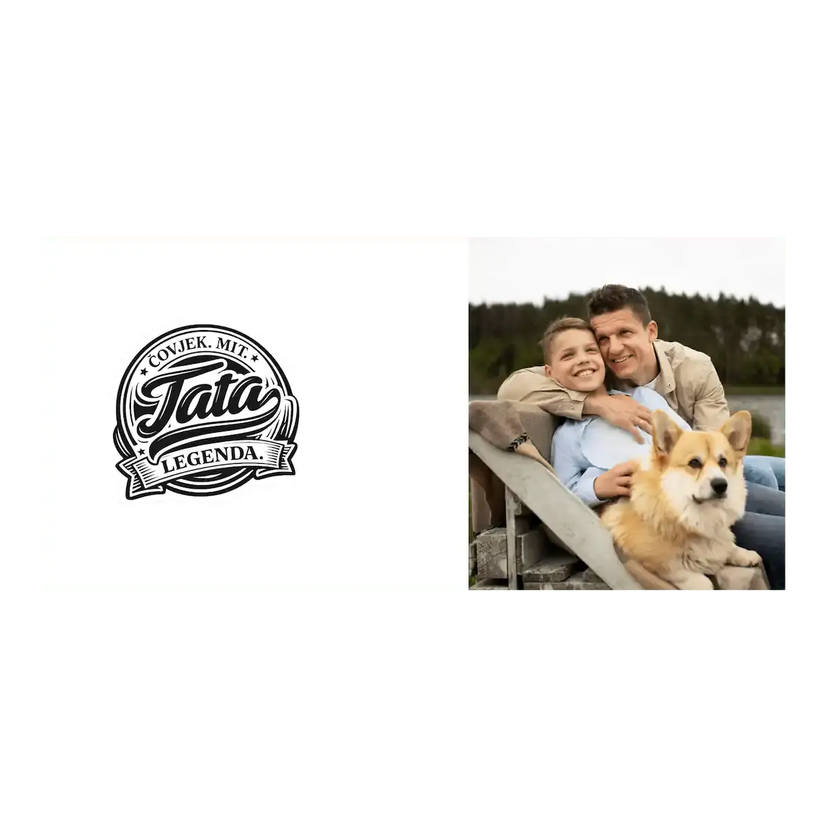 Šalica za tatu s fotografijom i snažnom porukom – za čovjeka, mit i legendu u jednom.