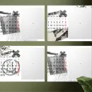 Moderan stolni foto kalendar s urbanim dizajnom – personalizirani kalendar sa slikama i tekstom, idealan za mlade, Puna.hr