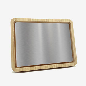Metal print floating bamboo frame