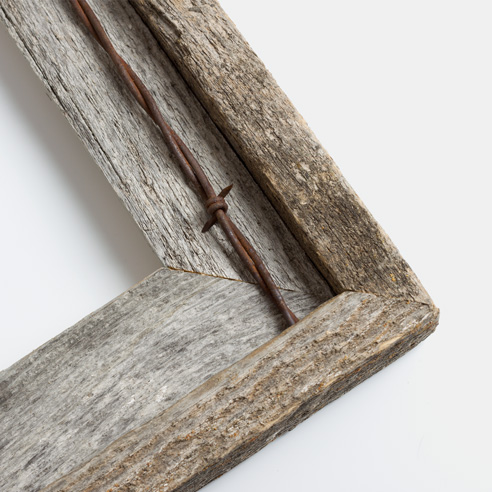 Close Up of Rustic Photo Print Frame Option