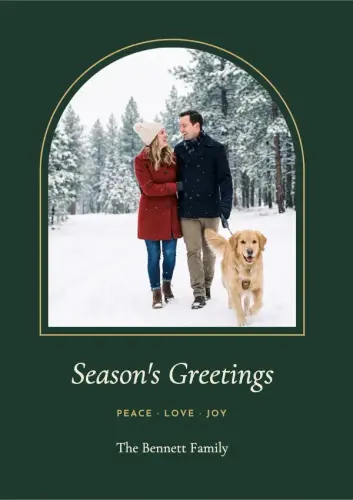 Evergreen Arch holiday card