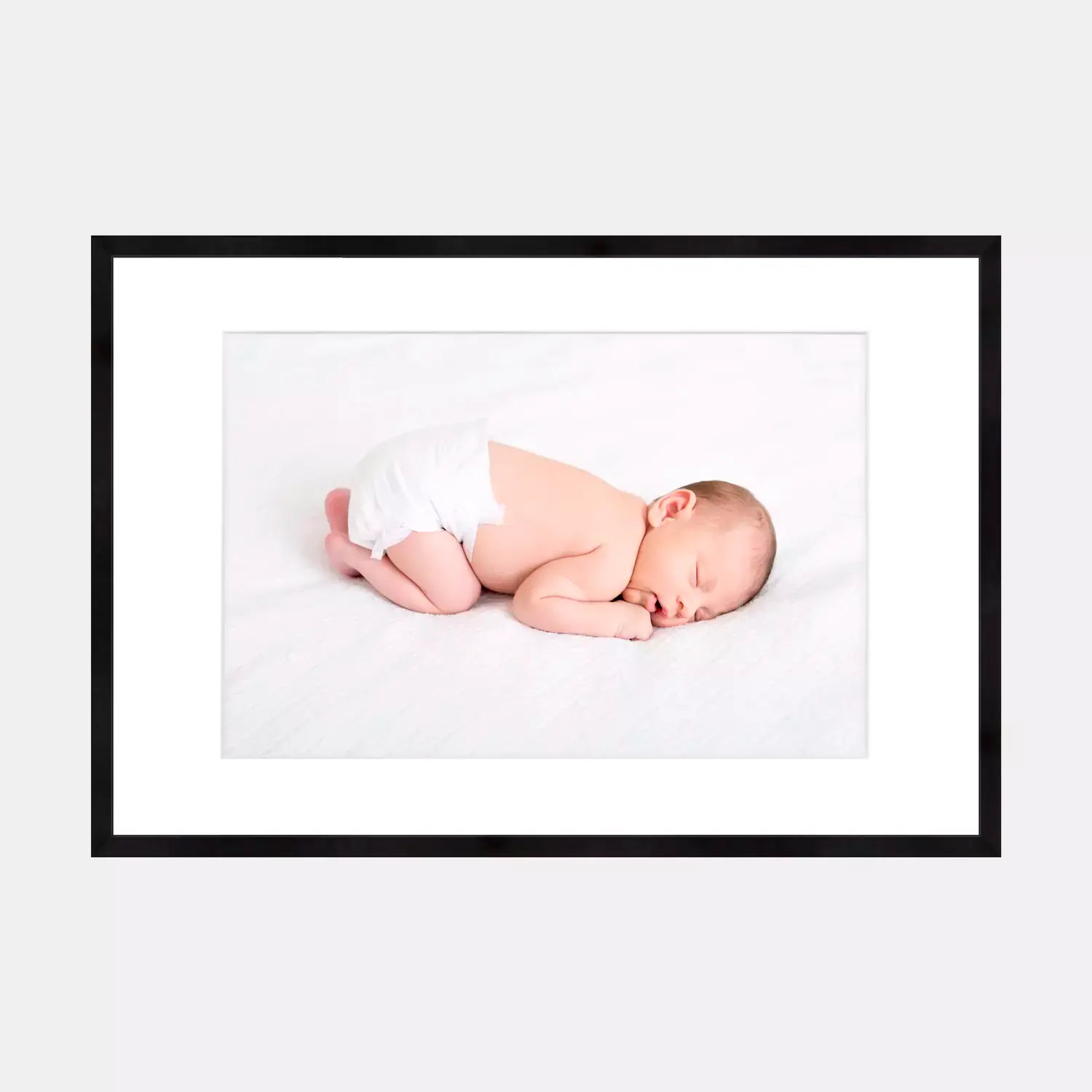 cadre photo en aluminium noir avec marie-louise format 20x30 cm