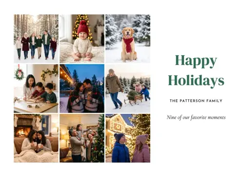 Nine Square holiday card