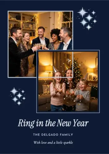 Silver Midnight holiday card