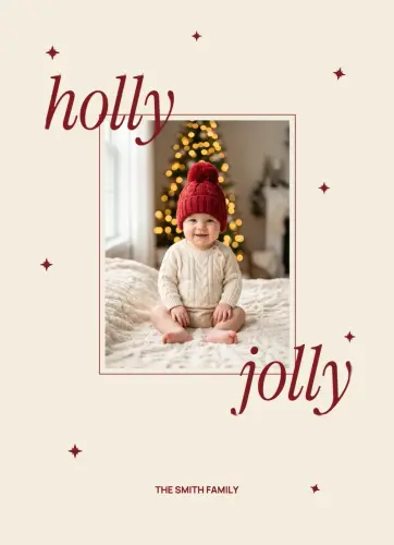 Holly Jolly holiday card