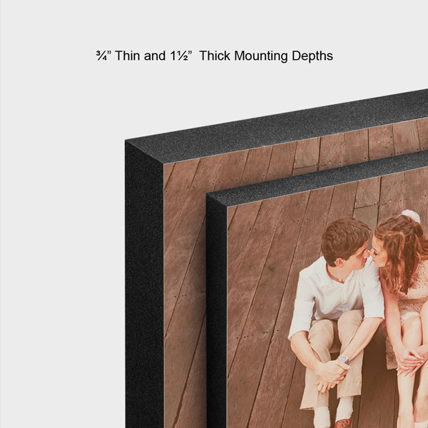 Black Edge Studio Block Standout Print Mounting Depths