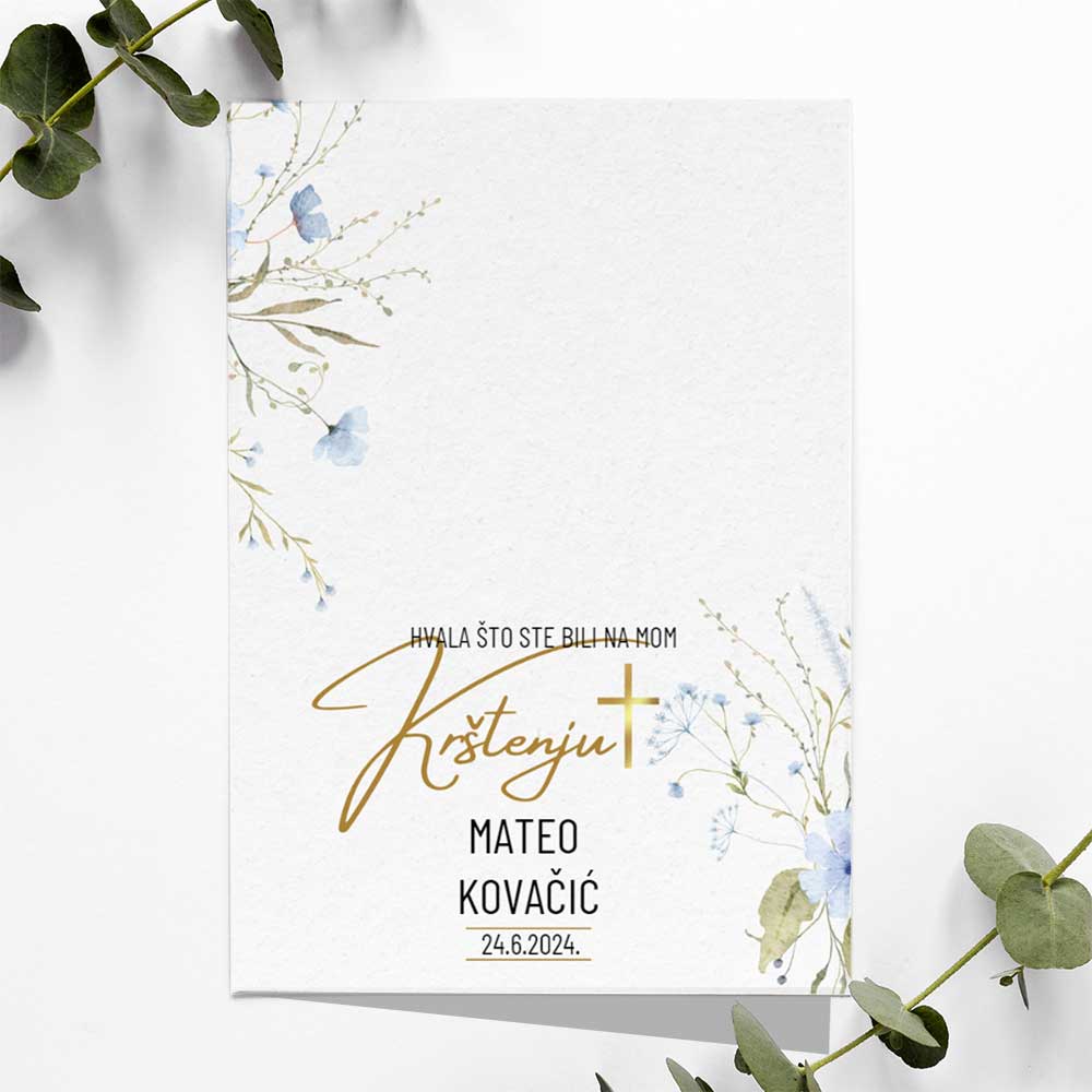 Zahvalnica za Krštenje 2