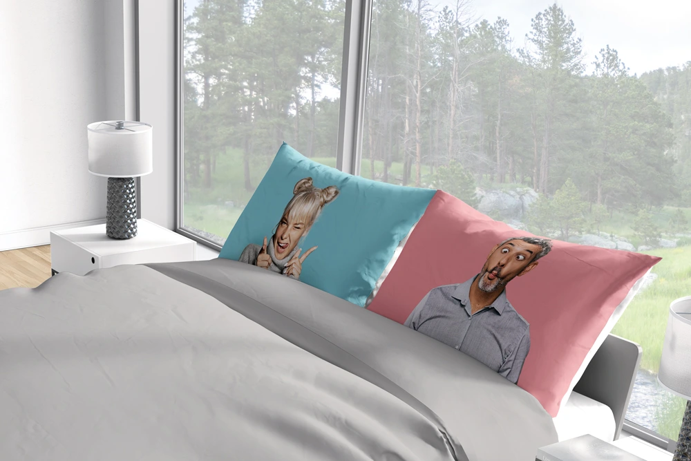 Custom bed pillow cases with your photo printed on