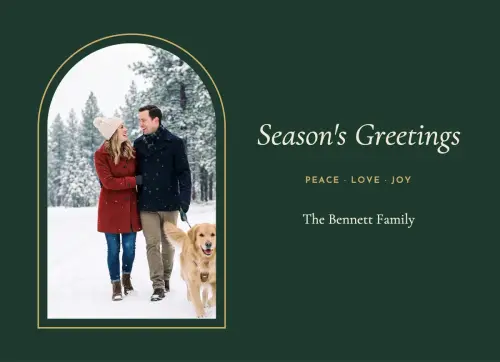 Evergreen Arch holiday card