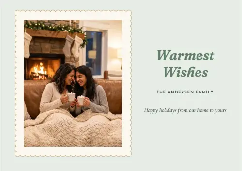 Scallop Frame holiday card