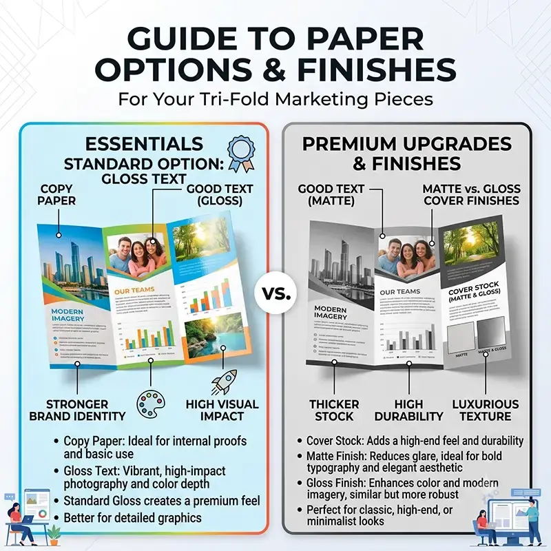 Info Graphic - Tri Fold Marketing Paper Finish