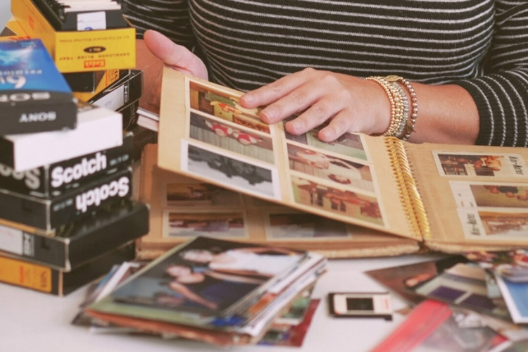 Organizing old photos, slides, and VHS tapes for digitizing and preservation