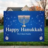 Happy Hanukkah 24 x 18 in yard sign
