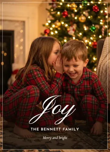 Joyful holiday card