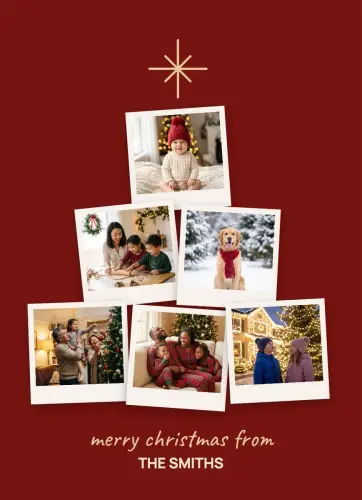 Polaroid Christmas Tree holiday card