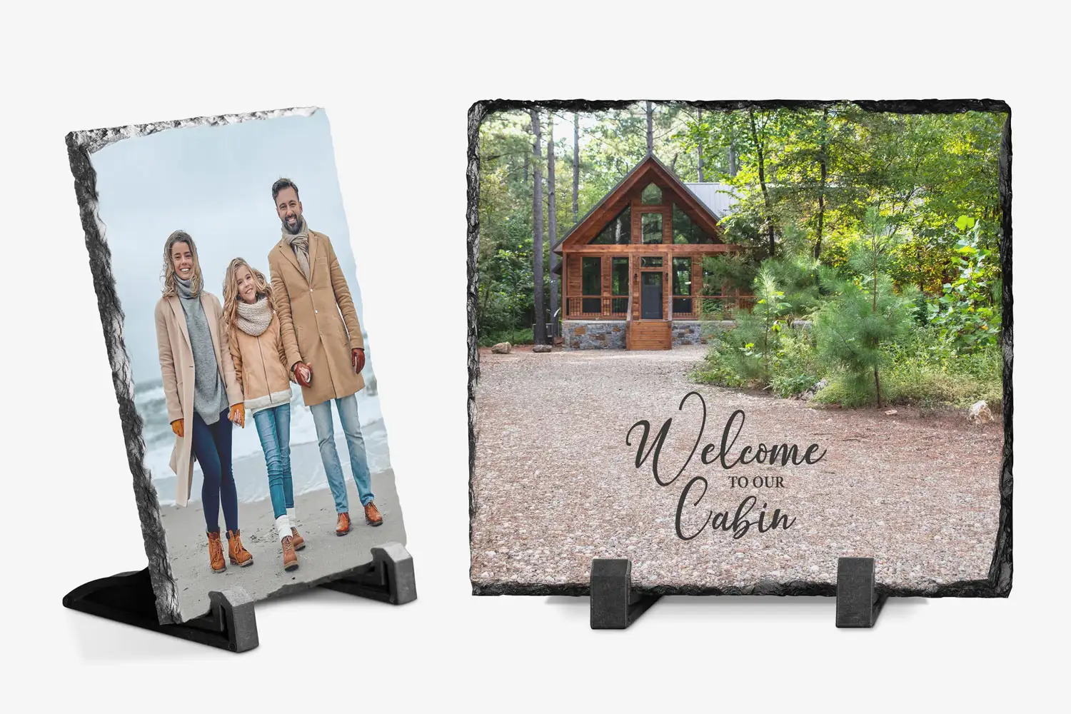Images printed on slate