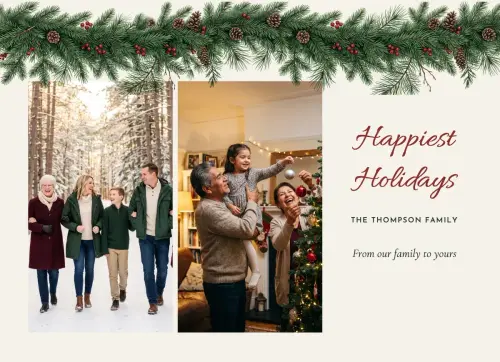 Evergreen Boughs holiday card