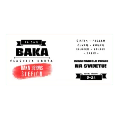 Personalizirana šalica Baka servis za baku s duhovitim natpisom