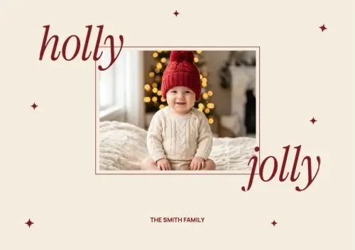 Holly Jolly holiday card