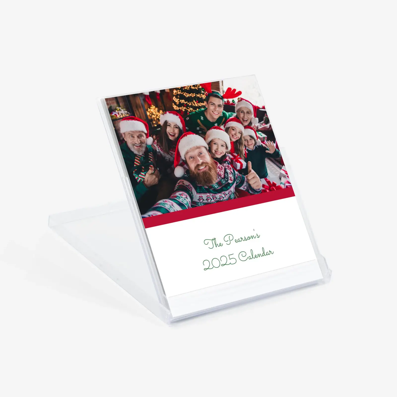 Photo desk calendar in stand