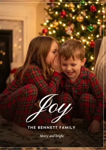 Joyful holiday card