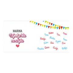 Šalica za najbolju vrtićku tetu s imenima djece koja je vole.