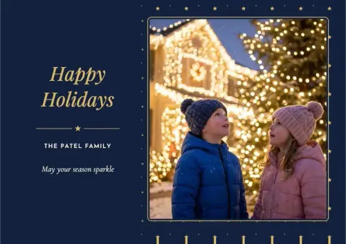 Starlit Holidays holiday card