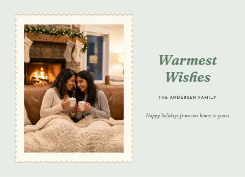 Scallop Frame holiday card