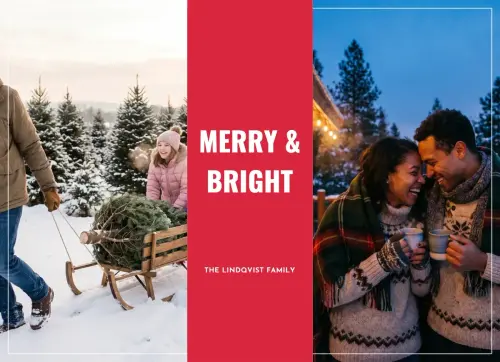 Bright Split holiday card
